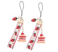 MOBUTOFU 2 piezas Cadena para Móvil con Diseño Único y Decorativo Correa Anti-pérdida de Resistente Accesorio DIY para Colgar Teléfono y Llavero Elegante Color Aleatorio Color Aleatorio