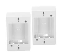 MOBUTOFU 2 Piezas Caja de Conexiones de Superficie Abs Blanco Orificios Predefinidos y Clips Seguros para Interruptores Individuales, Dobles y Triples en Escaleras y Habitaciones de Hotel