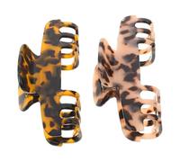MOBUTOFU 2 Piezas Pinza para Cabello Estilo Francés Diseño Tortuga de Ácido Acético para Cabello Grueso y Rizado, Uso Fácil Mano, Adecuado para Viajar y Actividades al Aire Libre