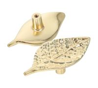 MOBUTOFU 2 Piezas Pomos de Puerta para Armarios de Aleación de Zinc en Forma de Hoja Dorados Instalación Fácil y Tacto Suave para Cómoda y Armario Moderno