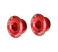 MOBUTOFU 2 Piezas Tornillos de Fijación para Brazo de Manivela de Bicicleta Aleación de Aluminio Ligera y Resistente de Color Rojo Compatibles con Bielas Cuadradas y Accesorios de Ciclismo