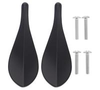 MOBUTOFU 2 Tiradores de Cajón Hoja de Aleación de Zinc Negro 2piezas, Tirador de Armario para Gabinetes y Armarios, Estilo Vintage y Moderno para Oficina y Baño