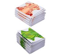 MOBUTOFU 200 Pegatinas Autoadhesivas para Uñas en Verde y Naranja, Formas de Uñas para Extensión y Decoración Profesional, Accesorios para Manicura DIY y Salón de Belleza