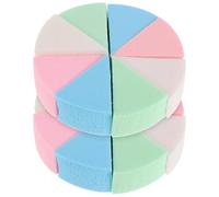 MOBUTOFU 2juegos Esponjas de Maquillaje Triangular Aplicador de Base Seco y Húmedo para Sensible Pack Portátil para Maquillaje Profesional y Principiantes