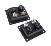 MOBUTOFU 2piezas Borne De Cajas De Altavoces Terminal De Subwoofer Conector De Altavoz Placa De Orificios De Montaje Componentes Acústicos