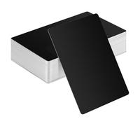 MOBUTOFU 300 Tarjetas Metálicas Negras para Grabado Láser, Tarjetas de Visita en Blanco de Metal para Calibración Precisa en Entornos Industriales