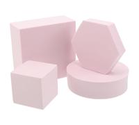 MOBUTOFU 4 Bloques de Pose para fotografía - Juego de Bloques de Espuma para exhibición de joyería, cosméticos y Productos, y decoración de Eventos - Soportes elevadores de exhibición en Color