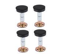 MOBUTOFU 4 Piezas Estabilizador de Pared Ajustable para Cama, Herramienta Antideslizante Resistente en EVA y Acero Inoxidable, Fijador de Cabecera para Muebles de Dormitorio