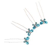 MOBUTOFU 4 Piezas Horquillas Pelo Forma Gemas de Imitación para Novia, Hechas de Aleación, Cómodas y Versátiles para Eventos Formales y Fiestas
