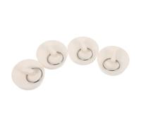 MOBUTOFU 4 Piezas Tapón de Desagüe de Bañera, Tapón de Baño para Bañera, Goma de Color Claro, 1-1/2 Pulgadas con Anilla, Ajuste 39,5-41,5mm, para Fregadero de Cocina y Lavabo de Baño