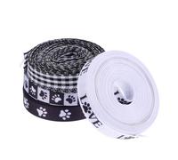 MOBUTOFU 4 Rollos Cinta de Grosgrain con Huellas de Mascota Poliéster Satinado Flexible y Resistente para Envolver Regalos Decoración de Fiesta para Amantes de Perros y Gatos Manualidades