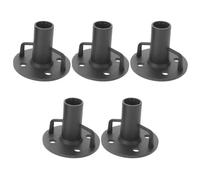MOBUTOFU 5 Piezas Base de Soporte para Barra Redonda de Nailon Cierre | Placa Fija Antideslizante, Conexión Modular Ranura, para Patas de Carpa y Cubiertas en Exterior