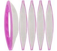 MOBUTOFU 5 piezas Cepillo de Cera para Uñas de Piel de Oveja Morado Herramienta Compacta para Pulir y Forma Uñas Uso Profesional y Doméstico y Práctico para Cuidado de Manicura