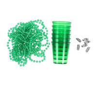 MOBUTOFU 6 Collares de Vaso de Plástico Reutilizables en Color Verde para Despedidas de Soltera y Fiestas Temáticas Que Mejoran el Ambiente Varios estilos