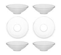 MOBUTOFU 6 Piezas de Atrapa Gotas para Velas de Vidrio Transparente, Protectores Redondos de Cera para Candelabros, Diseño Minimalista para Meditación y Hogar