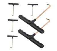 MOBUTOFU 6piezas Herramienta Para Ajustar Cordones De Patines De Hielo y Patines De Ruedas Extractor De Cordones De Acero Inoxidable Para Patinaje Artístico y Hockey