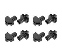 MOBUTOFU 8 Piezas Conectores de Plástico Negro para Estanterías Modulares de Alambre, Clips de Conexión Seguros para Organizadores de Armario Múltiples Funciones