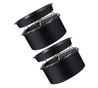 MOBUTOFU Accesorios para Freidora de Aire Metal Redondo y Bandeja Pizza | Incluye Soporte para Tostadas, Utensilios Compactos de Acero Inoxidable, Adecuado para Cocinas Pequeñas y Celebraciones