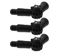 MOBUTOFU Adaptador de Articulación Giratoria para Mango de Plumero 3piezas Punta Roscada de Plástico Negro para Conexión Segura y Ángulo Flexible en Limpieza del Hogar