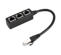 MOBUTOFU Adaptador Divisor de Red Rj45 de Plástico y Metal 1 Puerto Macho a 3 Puertos Hembra, Cable de Red Negro Varios estilos para Computadora y Laptop Varios estilos