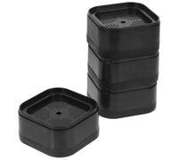 MOBUTOFU Almohadilla Antivibración para Lavadora 4 Piezas Negro | Pp y Tpr, Estructura Robusta y Gran Capacidad de Carga, para Secadora y Patas de Armario