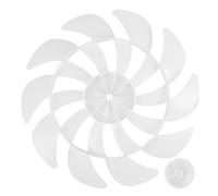 MOBUTOFU Aspas de Ventilador de Repuesto, Hojas de Ventilador Eléctrico de Plástico, 12 Pulgadas, Blanco, para Ventiladores de Pie y Uso en Interiores