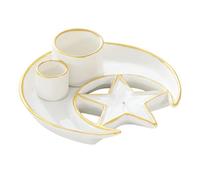 MOBUTOFU Bandeja Quemadora de Cerámica Multifuncional en Forma de Hierba Aromática, Soporte Elegante para Incienso y Decoración para Escritorio y Hogar Blanco