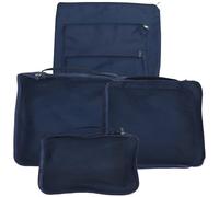 MOBUTOFU Bolsa de Almacenamiento Diseño Rectangular Gran Capacidad en Tela Oxford Azul Marino, Organizador Multifuncional para Ropa y Accesorios Ventana para Armario y Equipaje