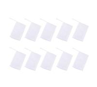 MOBUTOFU Bolsas de Malla Espumosa para Limpieza Facial y Espuma Diseño de Cordón para Jabón 10 Hechas de Hilo Blanco