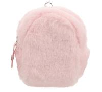MOBUTOFU Bolso Pequeño de Peluche Rosa para Niña con Llavero, Almacenamiento Versátil y Tacto Suave, Adecuado para Accesorios y Uso Diario