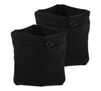 MOBUTOFU Brazalete Deportivo para Teléfono Móvil en Poliéster Negro, Cómodo y Portátil, Adecuado para Actividades al Aire Libre y Ciclismo, Paquete de 2 Piezas para Mujer y Hombre