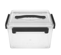 MOBUTOFU Caja de Almacenamiento de plástico Transparente: Caja para Guardar Lentes de cámara con asa de Transporte y Cierre Lateral - Transparente para Accesorios de cámara de 11,4 x 7,5 x 6,9
