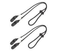 MOBUTOFU Clips para Sombrero a Prueba de Viento 2 Piezas, Pinzas Ajustables Negras para Correa de Sombrero, Retenedor Antipérdida para Actividades al Aire Libre y Viajes