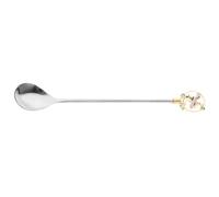 MOBUTOFU Cuchara de Cóctel Superficie Brillante y Delicada de Acero Inoxidable 304, Agitador Diseño Antiguo Cómodo de Sostener, Adecuado para Mezclar Bebidas