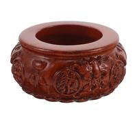 MOBUTOFU Cuenco de Madera Feng Shui para Buena Suerte y Prosperidad, Cuenco Tallado para Ofrendas y Recuerdos, Decoración Funcional para Hogar y Oficina