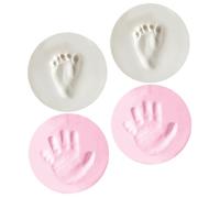 MOBUTOFU de Huellas de y Pies Seguro para Recién Nacidos 4 Piezas para Recuerdos Duraderos, de Mesa Adecuado para Bebés y