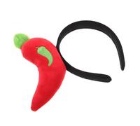 MOBUTOFU Diadema de Felpa Forma de Chile Divertido para Niñas y Mujeres, Accesorio Versátil para Fiestas de Cumpleaños y Navidad, Transformación Rápida y Look Llamativo