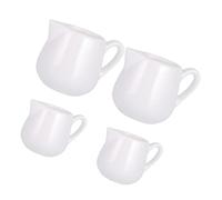 MOBUTOFU Dispensador de Jarabe de Cerámica 4 Piezas Asa, Tazas Pequeñas y Salsa de 130 Ml y 90 Ml, Adecuado para Servir Espresso y Acompañamientos en Cocina y Comedor