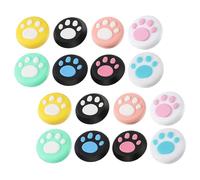 MOBUTOFU Empuñaduras Pulgar del Controlador, 16 Tapas de Silicona Forma de Patita, Compatibles Mandos de Juegos, Accesorio Funcional para Gamers y Aficionados Varios estilos