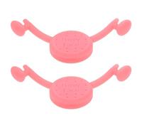 MOBUTOFU Entrenador de Sonrisa de Silicona Rosa Cómodo y Fácil de Usar para Mujeres y Niñas, 2 Piezas de Ejercitador Facial para Mejorar la Belleza y Formar Hoyuelos