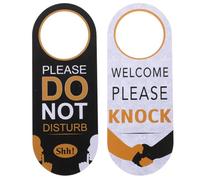 MOBUTOFU Etiqueta de Puerta de Doble Cara No Molestar para Clubs y Lugares Públicos, Legible y Fácil de Colgar, Hecha de Pvc Resistente para Pomo de Puerta