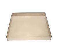 MOBUTOFU Funda Protectora acrílica Transparente para Tocadiscos, protección para el Plato Giratorio de Equipos de Audio, Tapa Transparente para Tocadiscos estéreo domésticos de 16 x 13 x 2,4