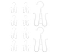 MOBUTOFU Gancho compacto para zapatos, organizador de zapatos de interior, ganchos para zapatillas, plástico blanco, 10 piezas, diseño grande y estable para uso en casa y estante de