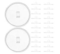 MOBUTOFU Ganchos de Techo Adhesivos Transparentes para Colgar Linternas y Macetas, Adhesión Fuerte y Aplicación Fácil, 50 Piezas de Plástico para Decoraciones en Techo