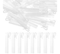MOBUTOFU Ganchos en S para Cortinas de Plástico Durable, Clips Regulables para Cortinas de Ventana y Puerta, Paquete de 50 Unidades para Uso en Interiores