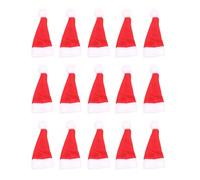 MOBUTOFU Gorros Navideños Rojos Accesorios Clásicos de Tela No Tejida Mini 50 y Manualidades Infantiles para Piruletas para Fiestas de Navidad