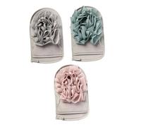 MOBUTOFU Guantes Exfoliantes de Baño Reutilizables 3 Piezas para Cuerpo y Espalda Material de Viscosa y Esponja, Ideales para Eliminar Suciedad y Cuidar el Tejido Cutáneo Color Aleatorio