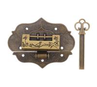 MOBUTOFU Hebilla de Cerrojo Vintage en Aleación de Zinc Pestillo Doble y Tornillos, Cerradura Decorativa para Muebles y Cajas de Joyería