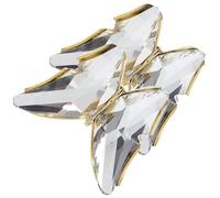 MOBUTOFU Hebillas de Zapatos de Cristal Blanco Aleación y Diseño Elegante, 2 Piezas Versátiles para Adornar Prendas y Manualidades de Forma Llamativa