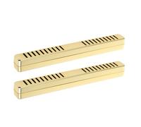 MOBUTOFU Humidificador Rectangular para Caja de Cigarros Diseño Portátil y Humedad a Largo Plazo, Hecho de Abs y Esponja, Paquete de 2 Piezas para Humidor Dorado en Casa o Viaje